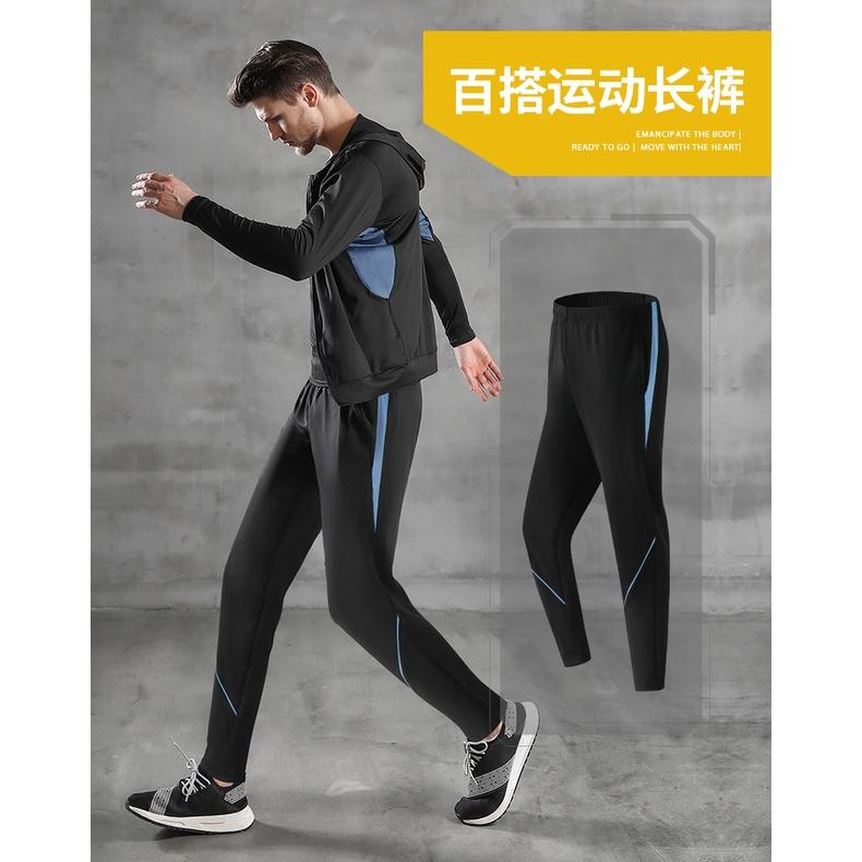 Quần áo tập gym nam, bộ đồ thể thao nam 5 cái, size S đến XXL, thấm hút mồ hôi, màu đen