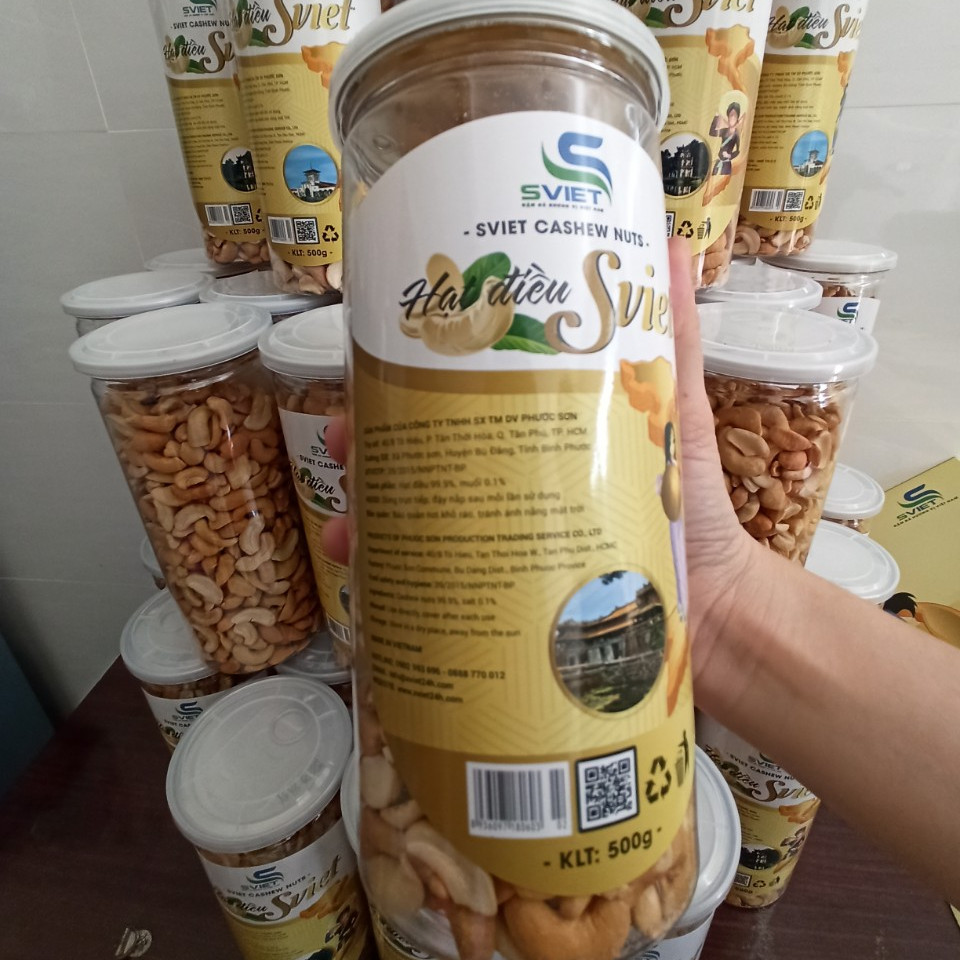 Hạt điều rang muối nhân trắng bể nửa sviet 500g