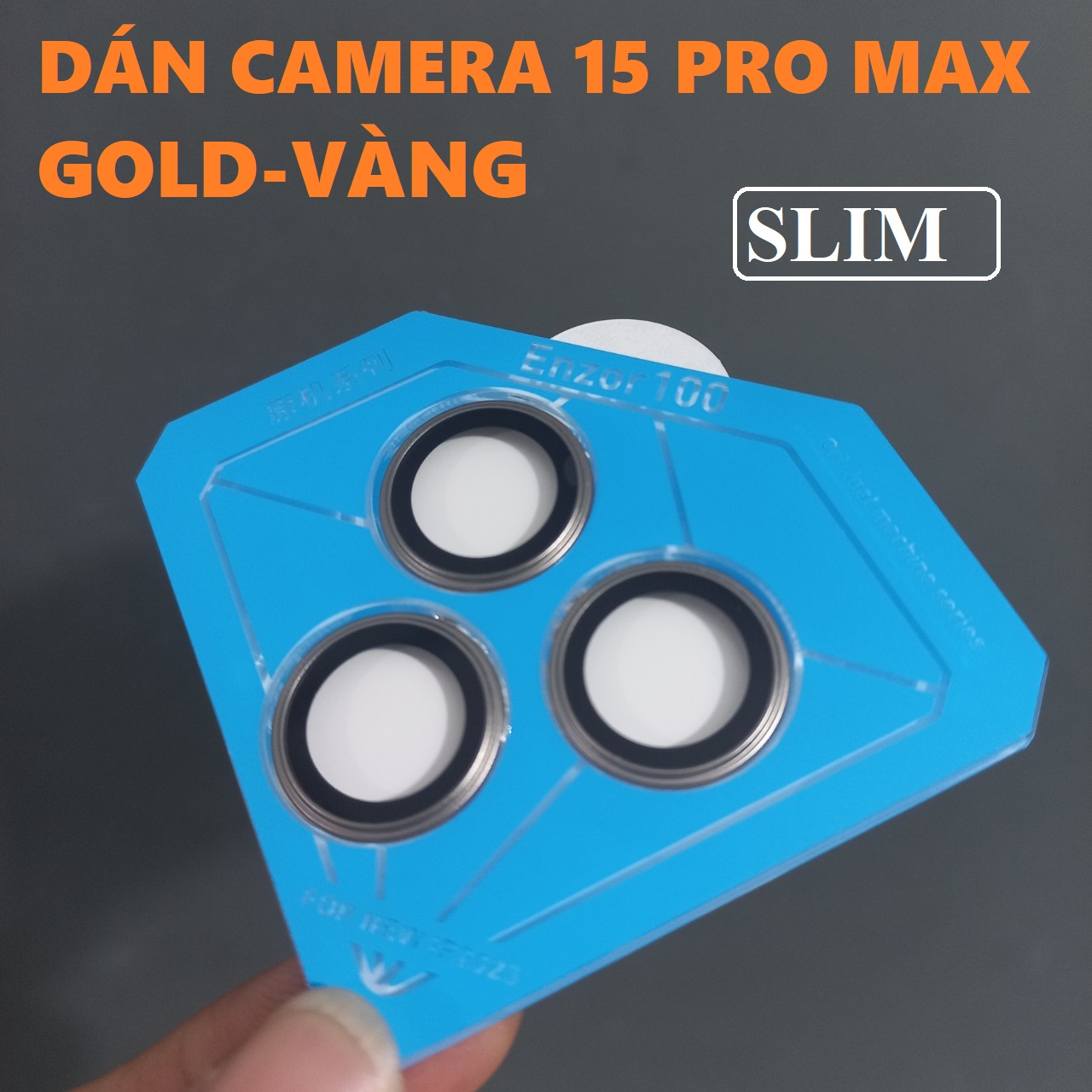 [ dán camera ip 15ProMax ] Mắt dán bảo vệ camera cho iP 15 Pro Max Kuzoom SLIM _ hàng chính hãng