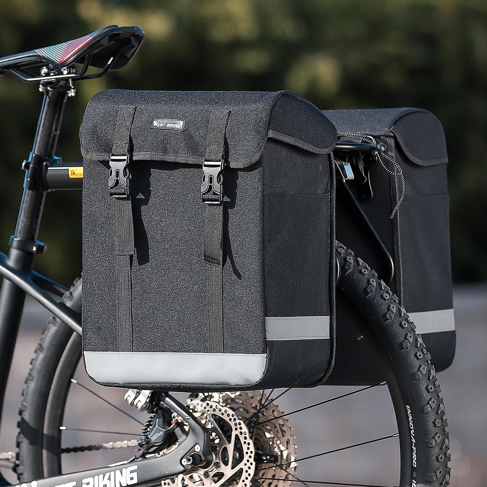 WEST BIKING Bike Rear Seats Bag Bicycle Riding Storage Bag Large Capacity Bicycle Rack Seats Trunk Bags Travel Luggage Cycling Bag