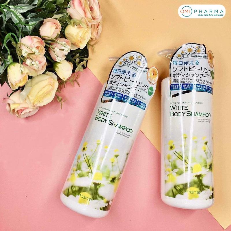 Sữa Tắm Manis Trắng Da Dưỡng Ẩm Hương Hoa Cúc Nhật Bản 450ml