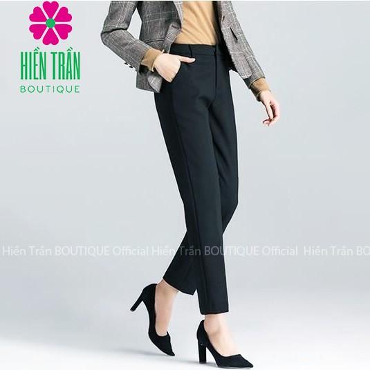 Quần âu nữ công sở Hiền Trần BOUTIQUE vải trượt Thái mềm mại, co giãn, tôn dáng chuẩn VNXK