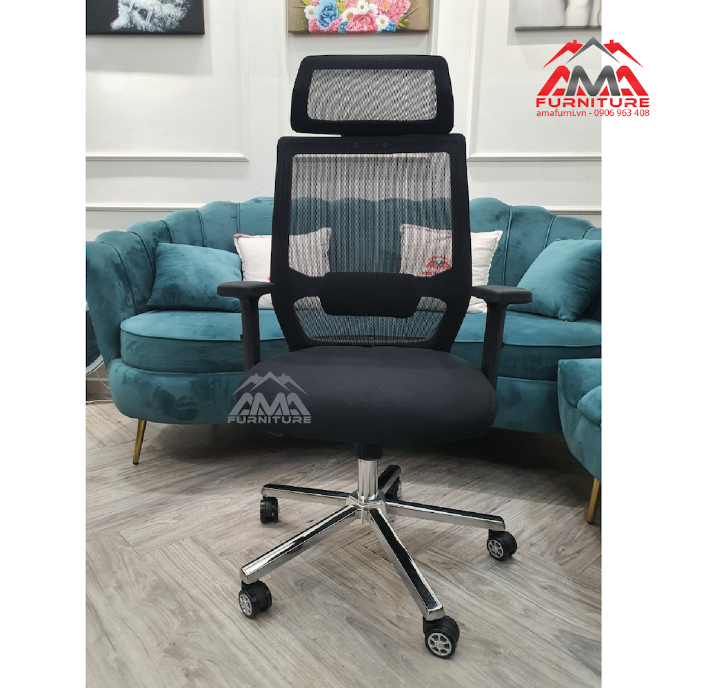 Ghế Làm Việc Chân Xoay Bọc Lưới Ama Furniture Ama-G524-M1