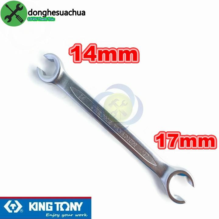 Cờ lê mở ống dầu 14mm -17mm Kingtony 19301417 loại hai đầu