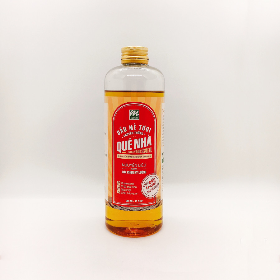 Dầu mè tươi nguyên chất ép lạnh (500ml) - Extra Virgin Sesame Oil - Mekông Megumi