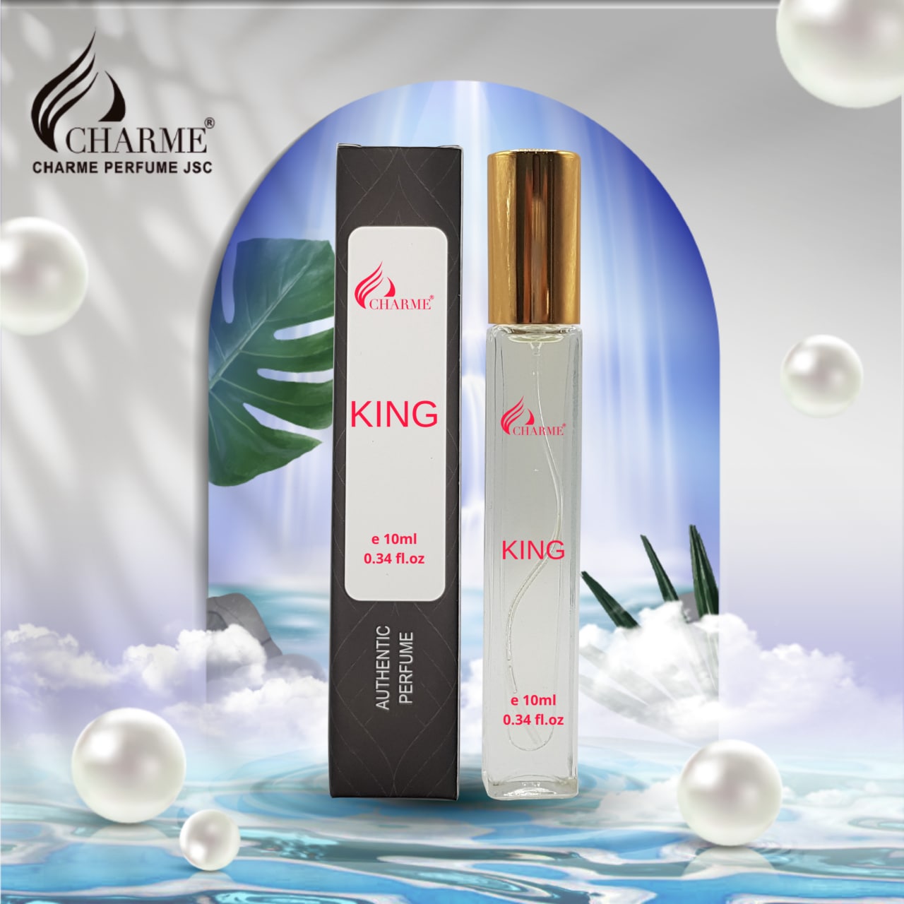 Nước hoa nam cao cấp Charme King 10ml mini hương gỗ nam tính đầy lôi cuốn