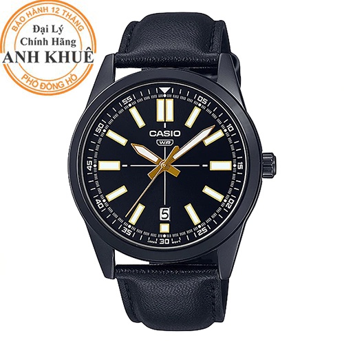 Đồng hồ nam dây da Casio Anh Khuê MTP-VD02BL-1EUDF