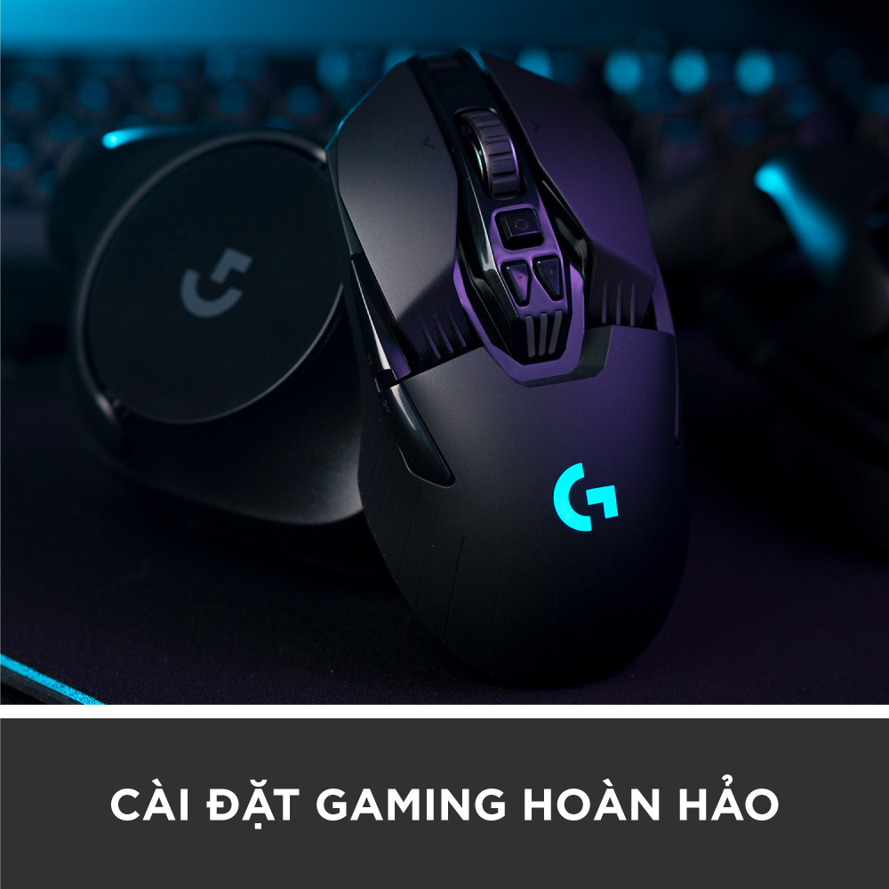 Chuột game không dây Lightspeed RGB Logitech G903 - Cảm biến Hero 25k, pin sạc 140h+, thiết kế thuận cả 2 tay, pin 180h, PC/Mac -Hàng Chính Hãng