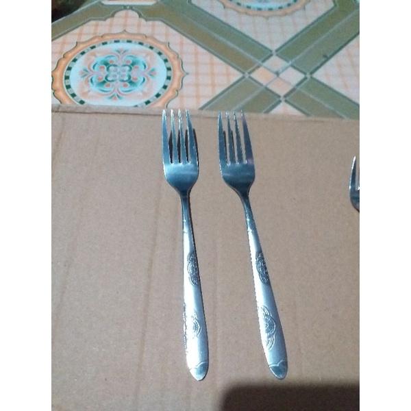 Thìa dĩa in1ox trạm khắc hoa văn sang trọng 19cm