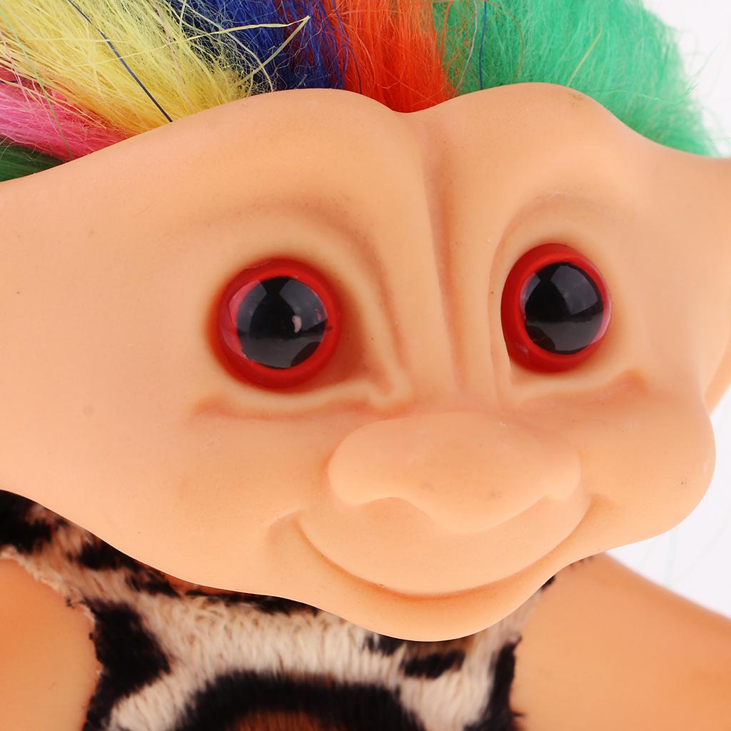 Tinh Tế May Mắn Troll Búp Bê Mini Nhân Vật Hành Động Đồ Chơi Trang Trí Bánh Da Báo