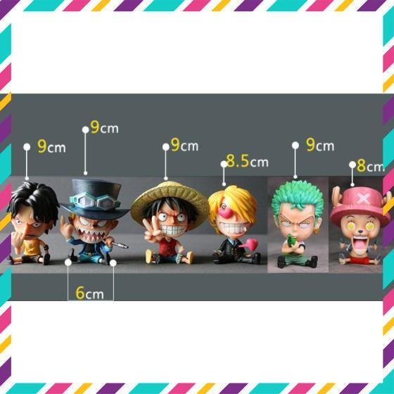 Mô Hình ONE PIECE Chibi các nhân vật luffy,mắt diều hâu mihawk,nicorobin,nami,chopper,brook,ace,zoro,franky