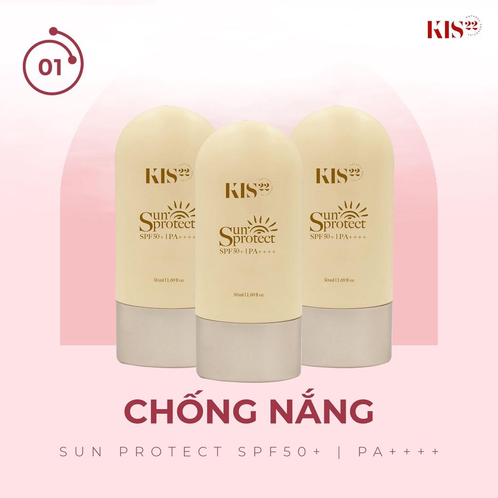 Kem Chống Nắng KIS 22 Sun Protect - Chống tia UV SPF 50+ PA ++++ Hàng Chính Hãng KIS22