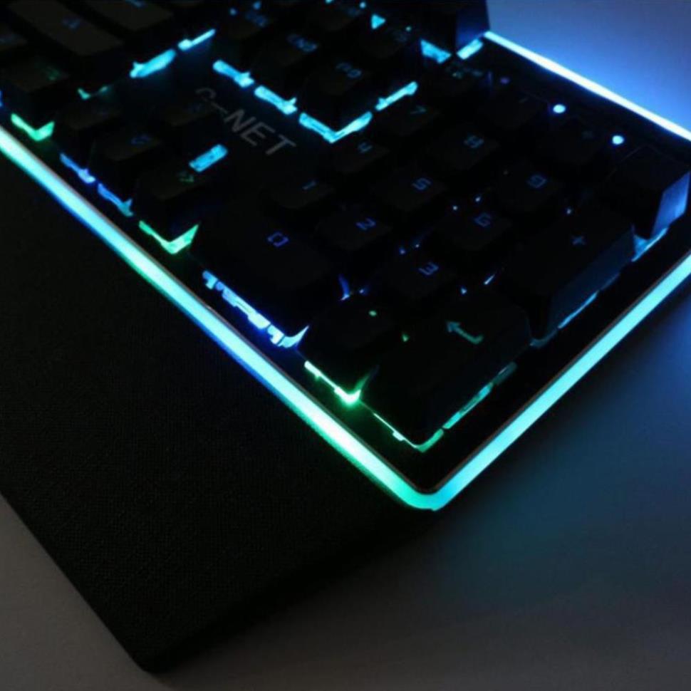 Bàn phím Gaming G-Net K68 - Led ranibow - Blue Switch - Switch quang học - Màu đen  - Hàng Chính Hãng