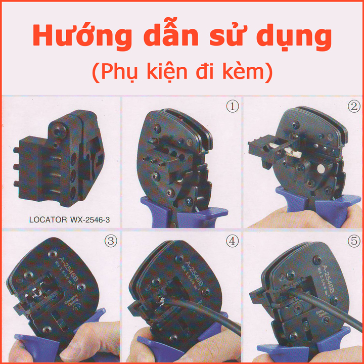 Kìm bấm cos MC4 A-2546B chuyên dụng cho hệ thống điện năng lượng mặt trời