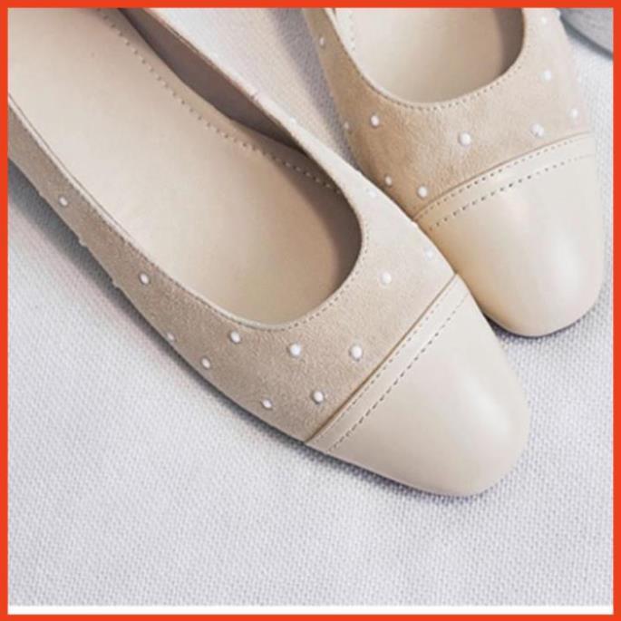 TLG Giày búp bê nữ da bò 20550
