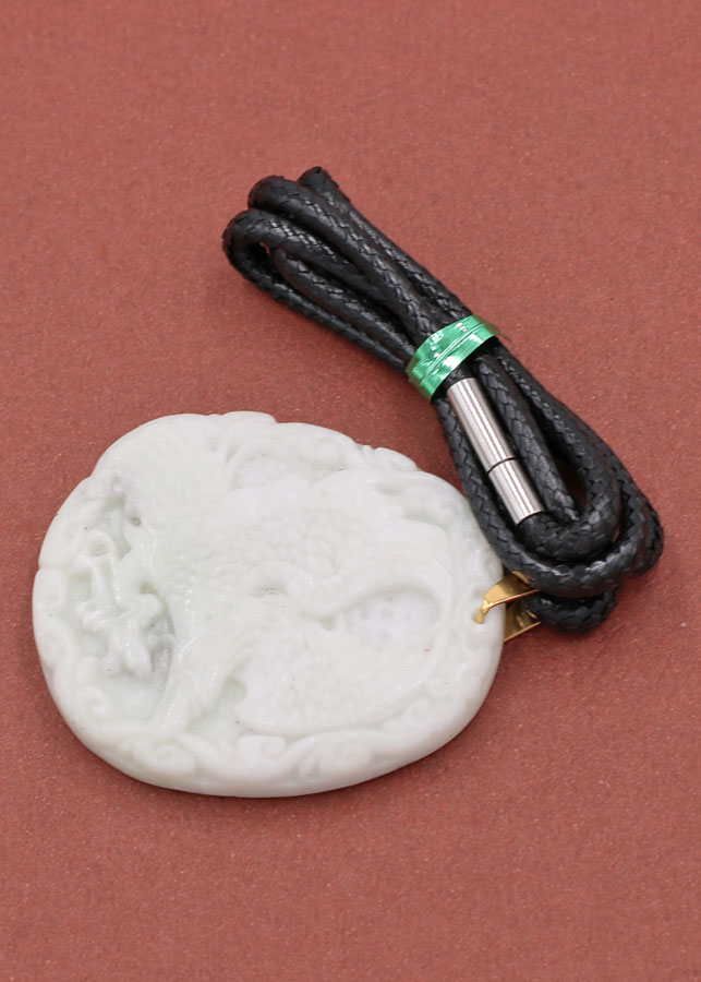 Dây chuyền mặt Đại Bàng - cẩm thạch trắng 5.2cm