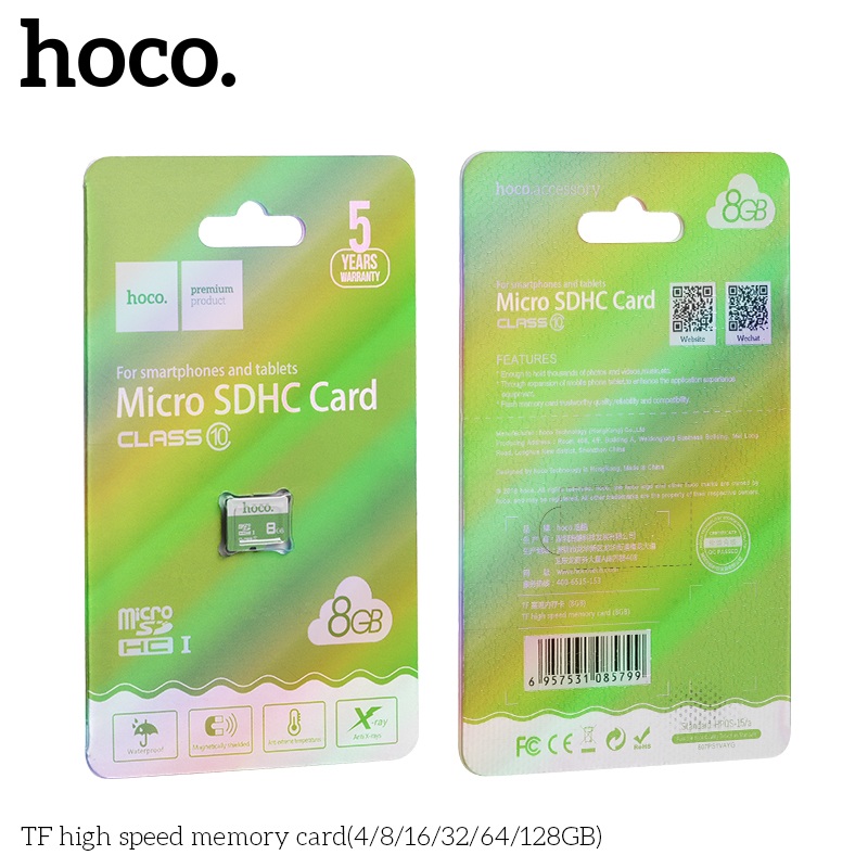 Thẻ nhớ MicroSD Hoco 8GB/16GB/32GB/64GB/128GB Class 10 tốc độ cao - Hàng Chính Hãng