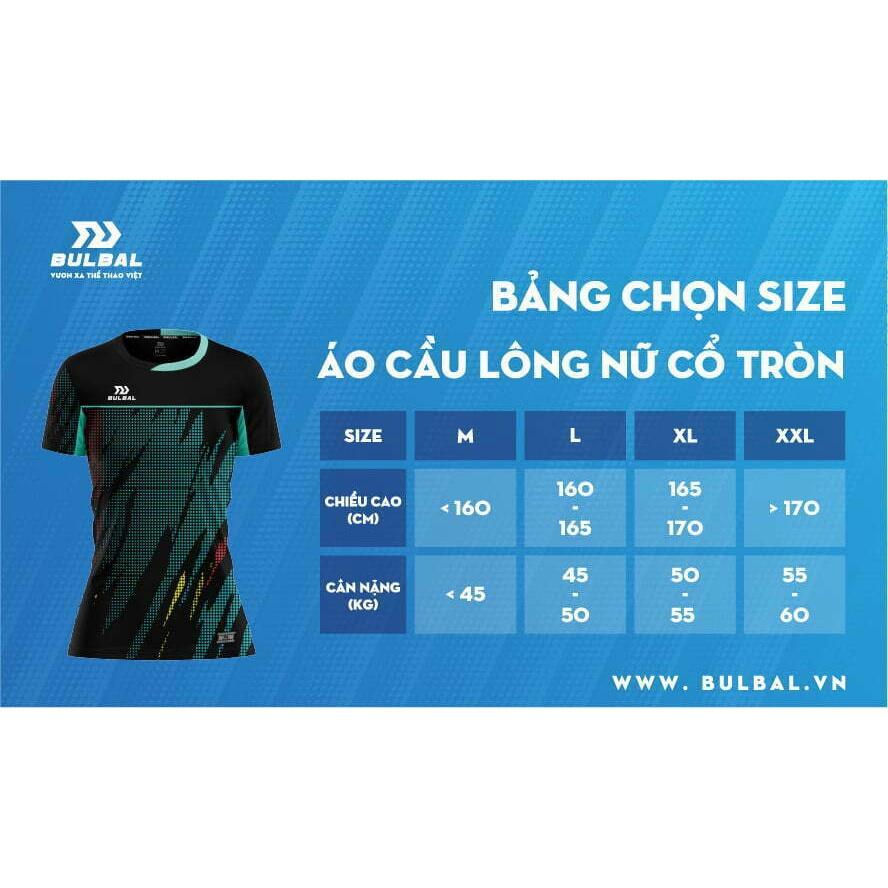 Áo cầu lông nữ, áo tennis mẫu mới Bulbal Badminton SS23 BAT-1013 - Dungcusport