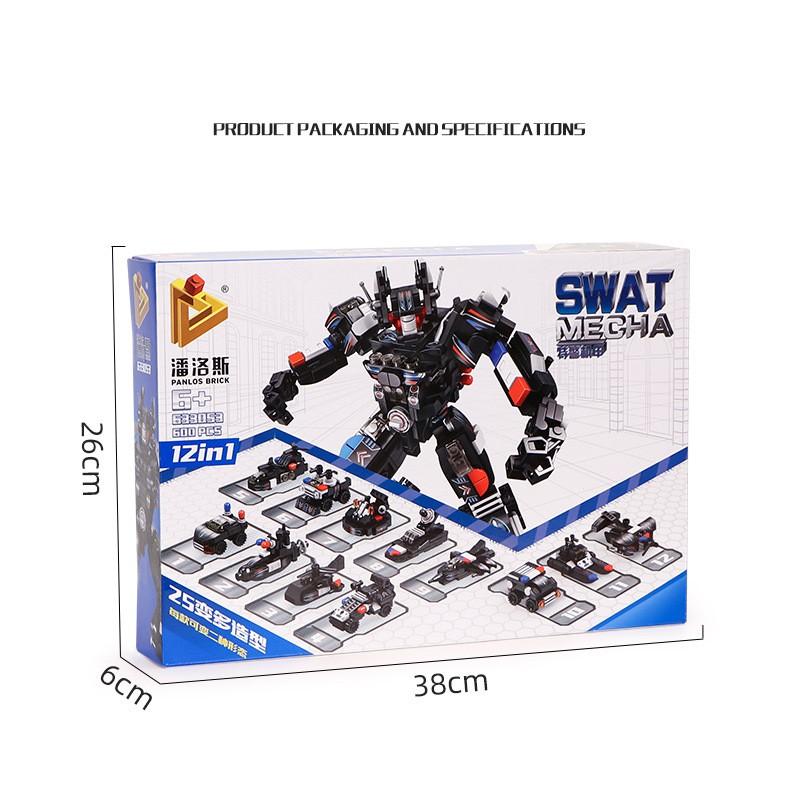 Đồ chơi lắp ráp Robot vũ trụ 12 in 1 - Panlos 633053 Robot Universe - Xếp hình thông minh - Đồ chơi trí tuệ