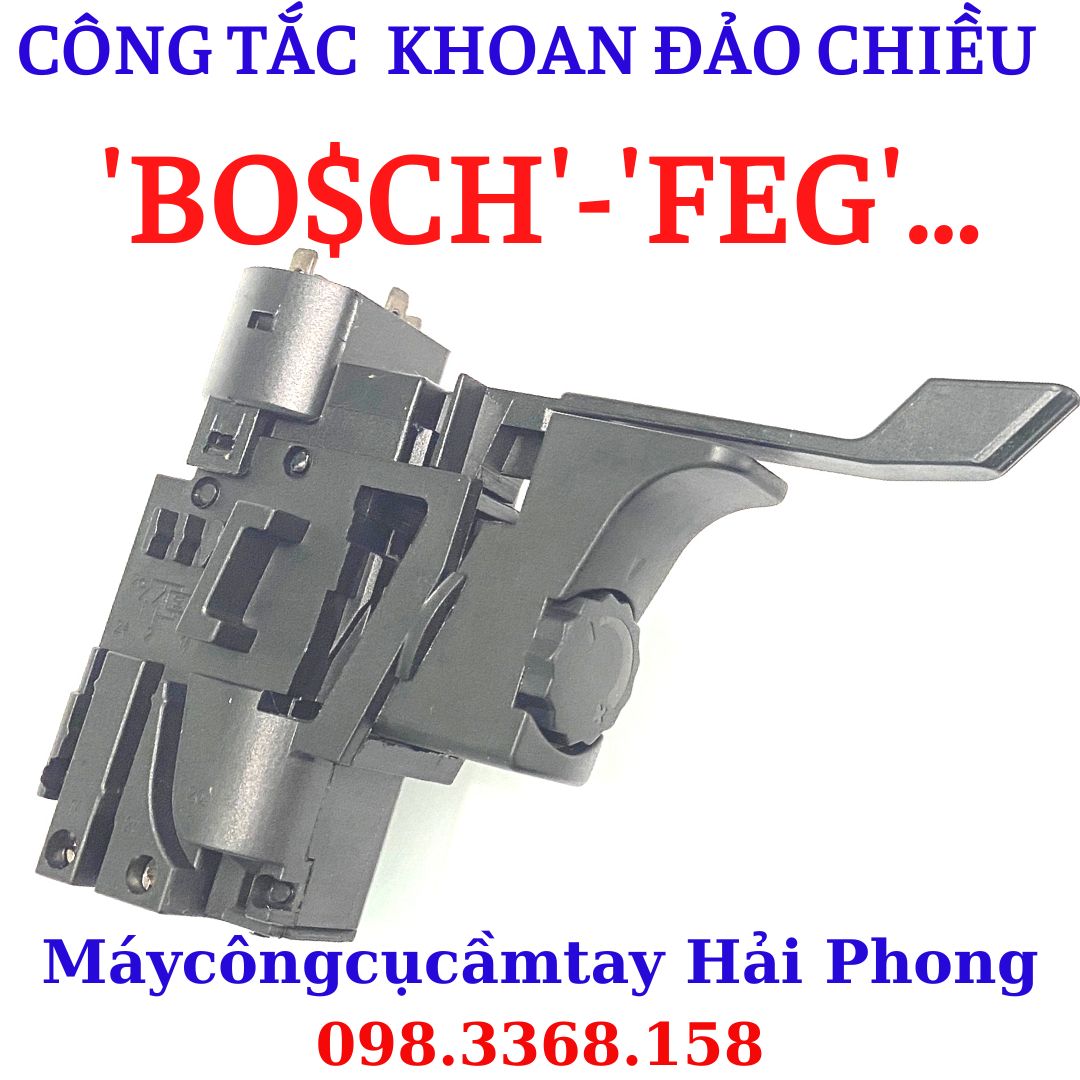 Công tắc máy Khoan có đảo chiều dùng cho 'BO.S.CH' , 'FEG' , 'DEAWATT'... 6 A -100V/250V - 50/60Hz