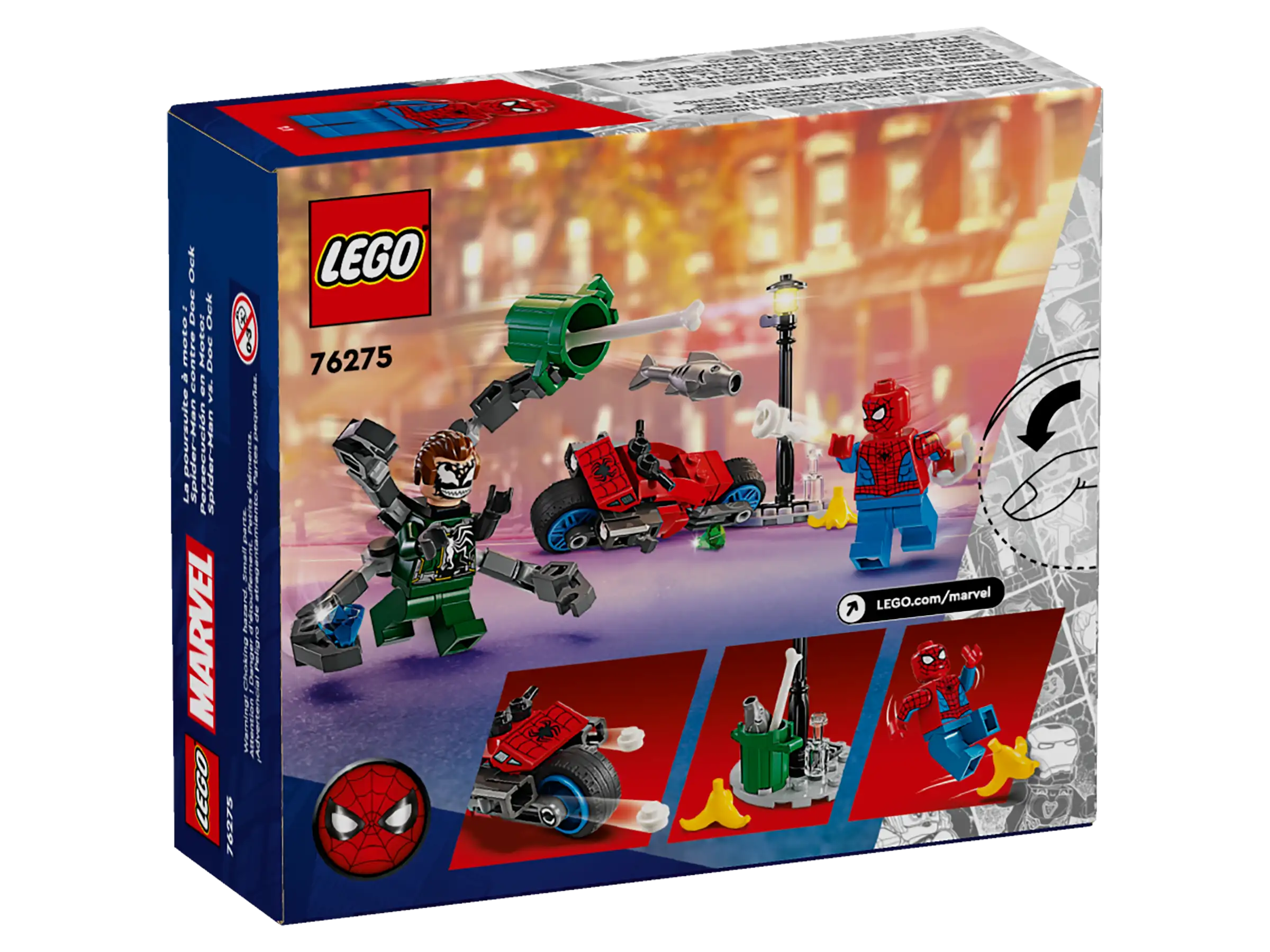 Đồ Chơi Lắp Ráp Người Nhện Đối Đầu Tiến Sĩ Ock - Motorcycle Chase: Spider-Man vs. Doc Ock - Lego Superheroes 76275 (77 Mảnh Ghép)