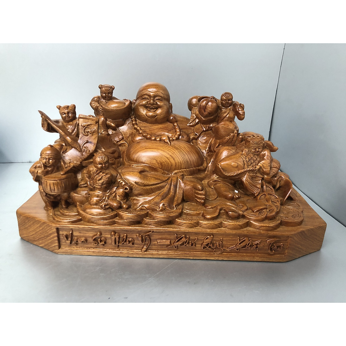 Tượng Di Lặc ngũ phúc gỗ hương KH63812