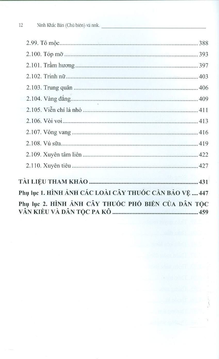 Cây Thuốc Của Dân Tộc Vân Kiều Và Dân Tộc Pa Kô Ở Quảng Trị (Bìa Cứng)