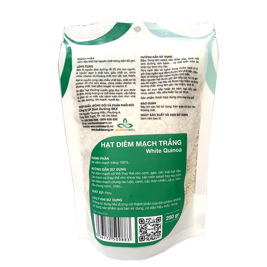 Hạt Quinoa trắng nhập khẩu từ PERU