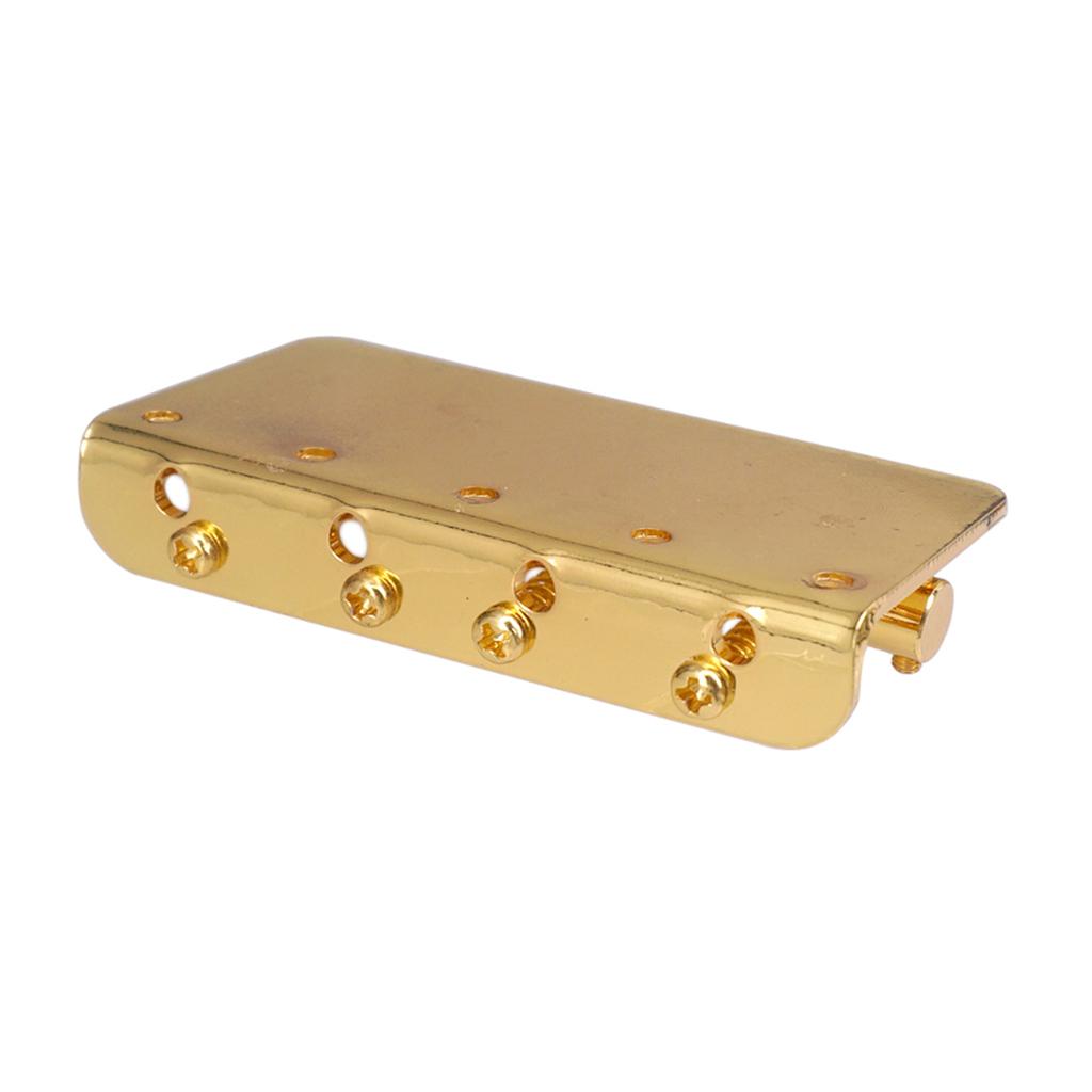 Electric Bass Guitar Bridge Assembly with Wrench Screws for 4 String Bass