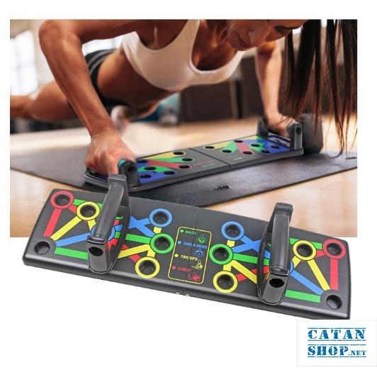 Dụng cụ Hít Đất đa năng Push Up, Bộ dụng cụ chống đẩy cao cấp, Tập cơ ngực vai, tập gym tại nhà có vạch kẻ hướng dẫn