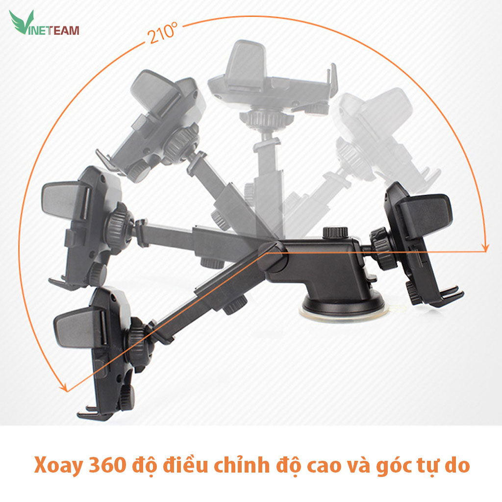 VINETTEAM Giá Đỡ, Kệ Đỡ Điện Thoại Đa Năng Cho Ô Tô Xoay 360 Độ - hàng nhập khẩu