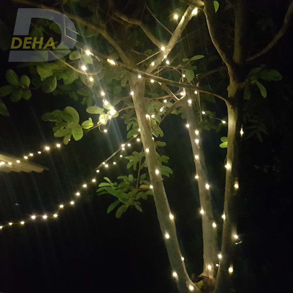 Dây đèn led đom đóm trang trí cắm điện chia nhánh 10 mét mỗi nhánh, không nháy, luôn sáng dây bóng đèn fairy light cao cấp, tinh tế decor phòng, quấn cây, chống nước dùng được ngoài trời ( Tùy chọn màu và chiều dài dây)