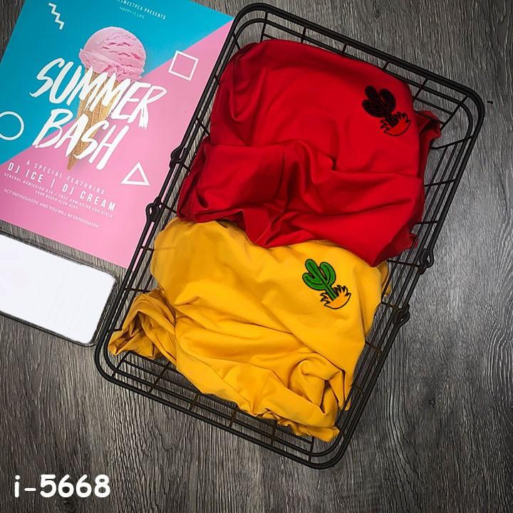 Áo Thun Nữ Tay Lỡ Logo Xương Rồng