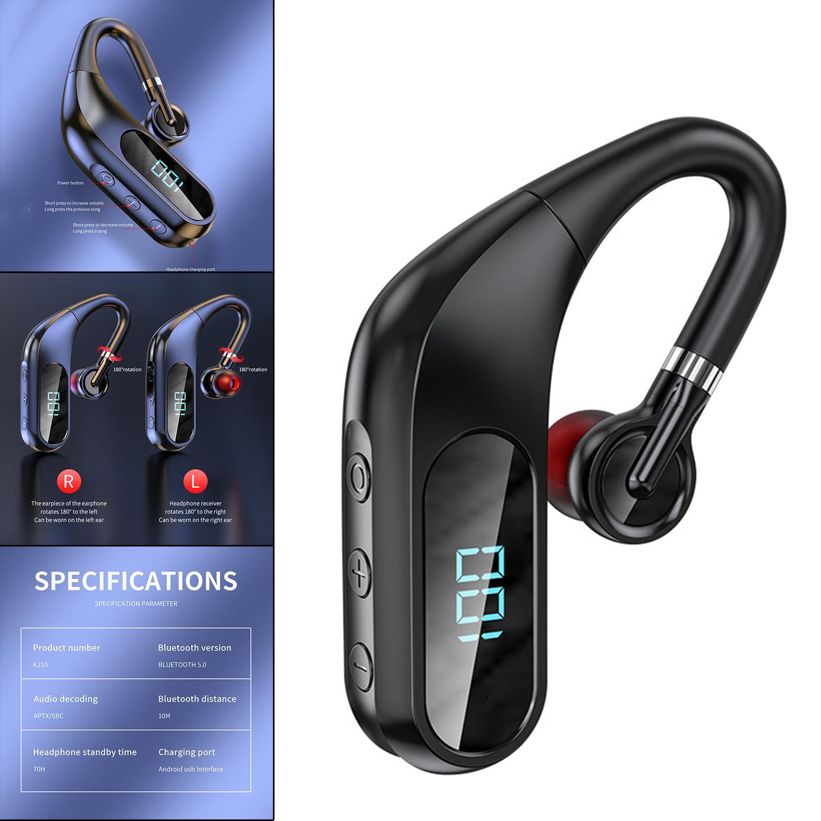 Bluetooth Headset Earpiece V5.0 Hands  Calling Noise Cancelling