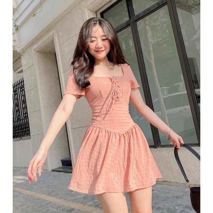 Đầm Xốp Thắt Dây