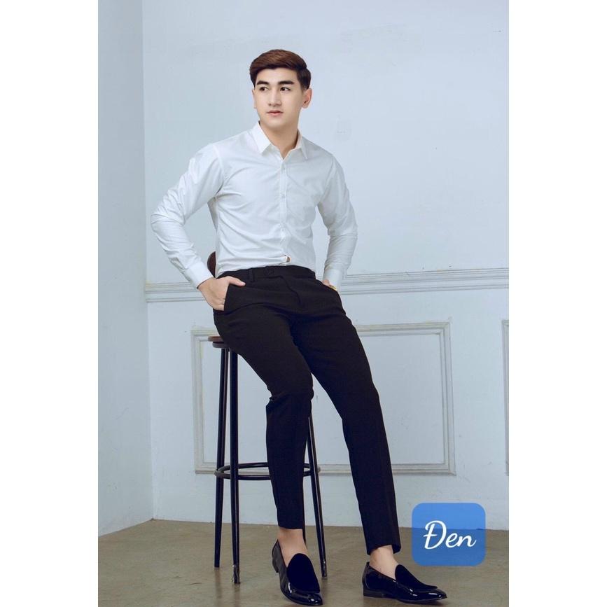 Quần âu nam ống đứng TUTO5 Menswear Slimfit tây đen chất đẹp cotton Hàn Quốc đen,tím than, ghi xám QDT02