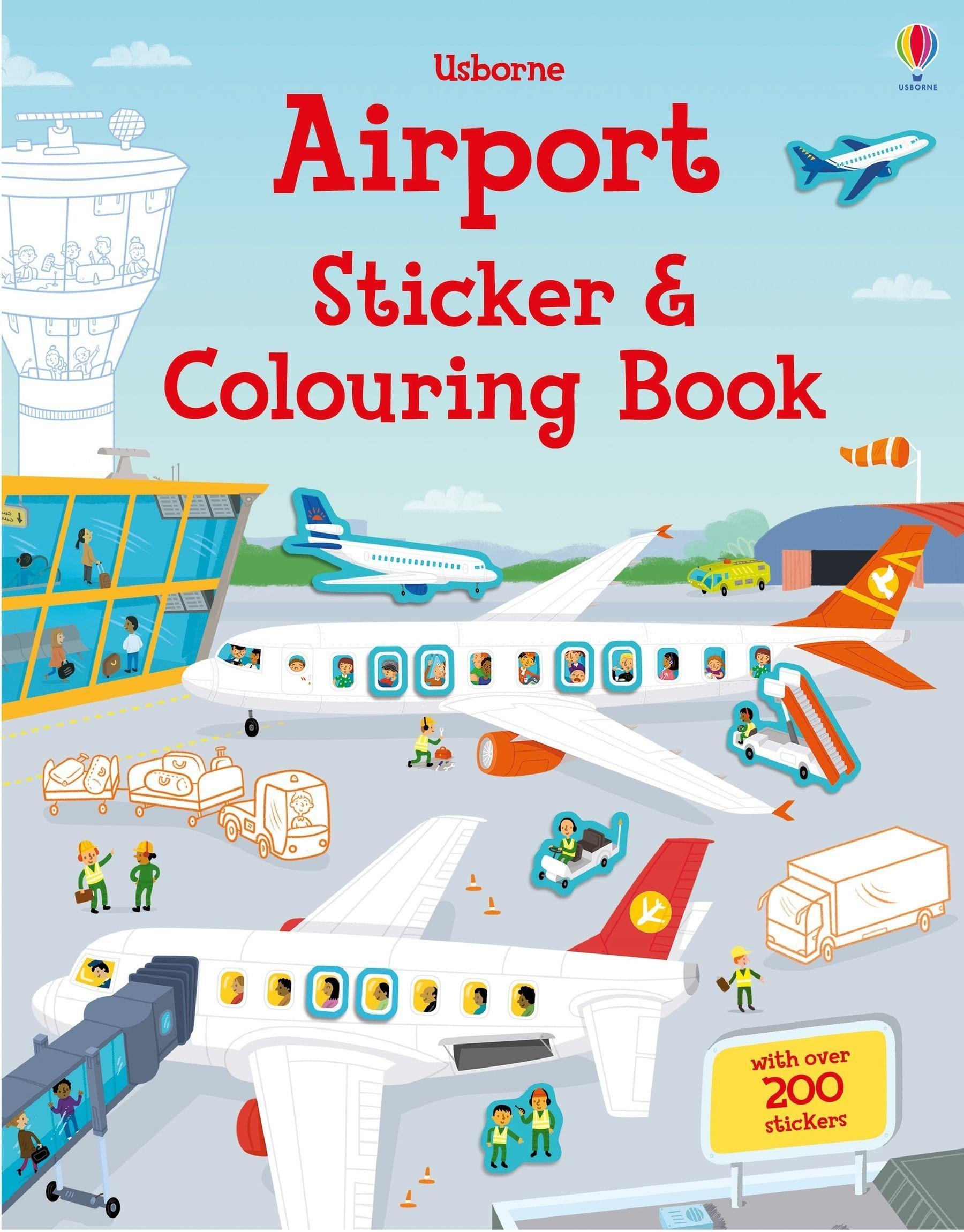 Sách ngoại văn: Airport Sticker And Colouring Book