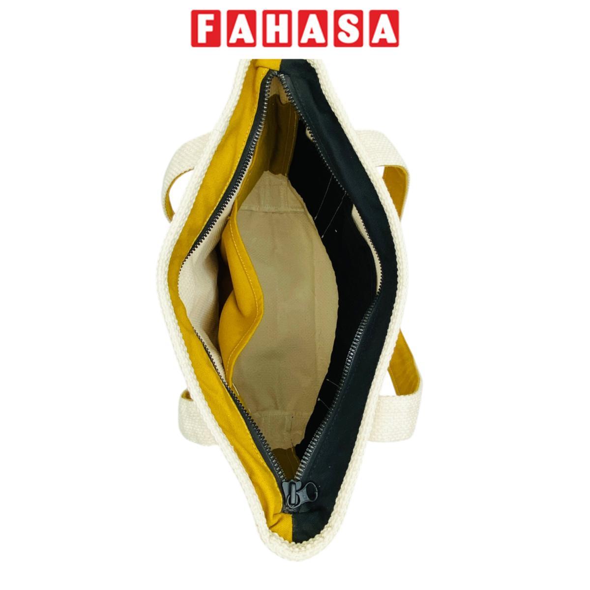 Túi Vải Tote Thêu Chữ - Size M - Saigon ZeroWaste - Mẫu 2 (Slogan Ngẫu Nhiên)