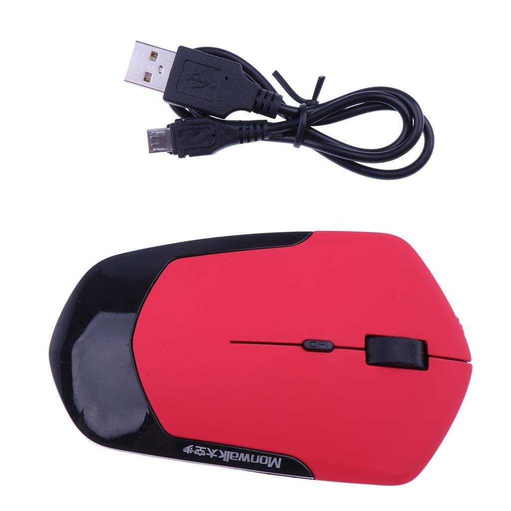 USB Wireless Mouse 2.4G Optical Adjustable 1600DPI Ergonomic Mouse