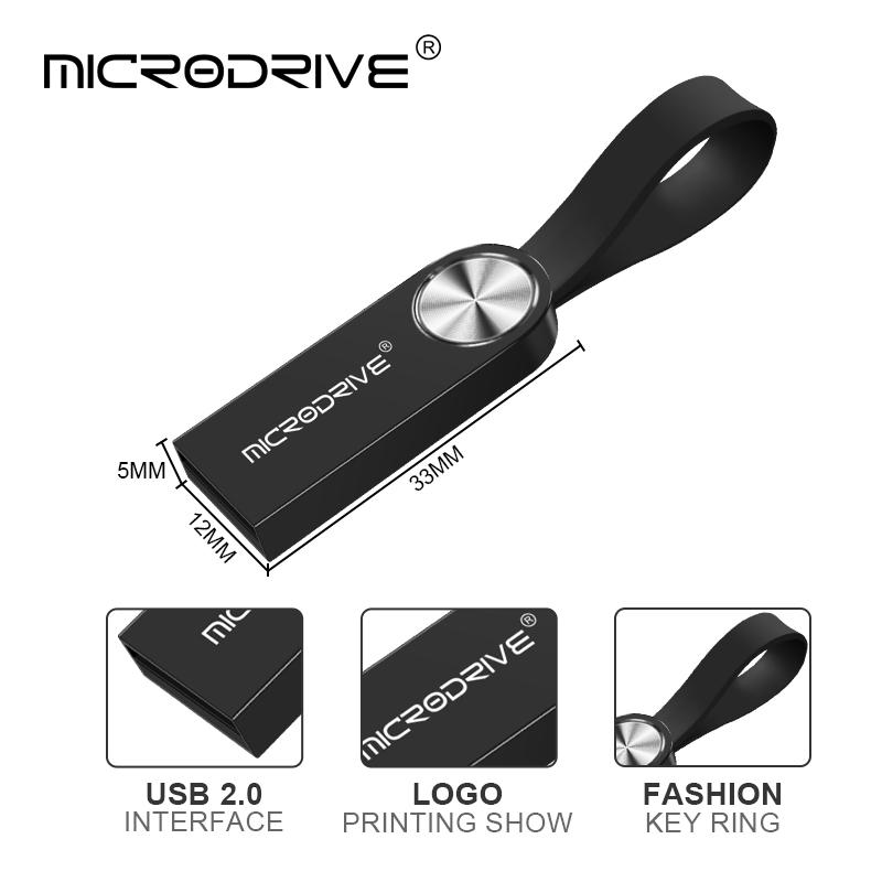 Ổ Đĩa Flash USB 128GB 64GB 32GB Pendrive Móc Khóa Đèn LED Usb 16GB Thẻ Nhớ Bút Kim Loại Miễn Phí Vận Chuyển