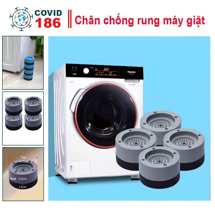 Combo 4 đế cao su lót chân máy giặt chống rung chống ồn hiệu quả, đế chống rung máy giặt làm bằng silicon