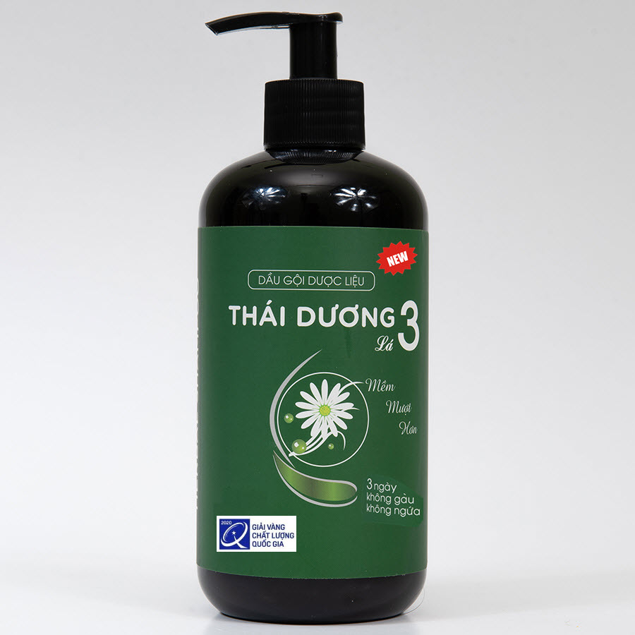 Dầu Gội Dược Liệu Thái Dương 3 Hương Lá (480ml)