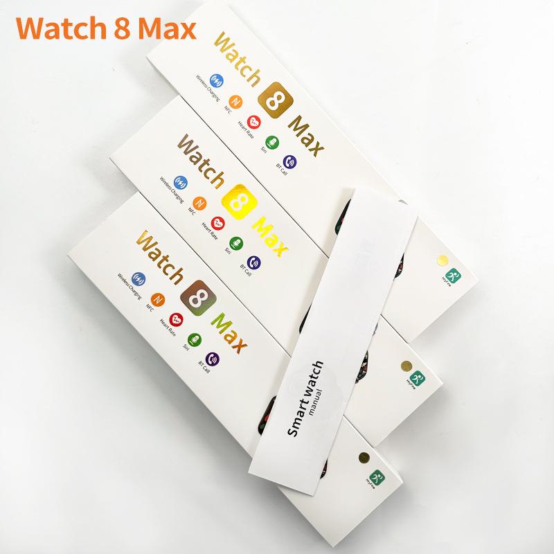 Phong cách mới nhất Huaqiangbei watch8 Max sạc không dây màn hình lớn nfc cuộc gọi bluetooth đồng hồ thông tin nhắc nhở tập thể dục máy đếm bước