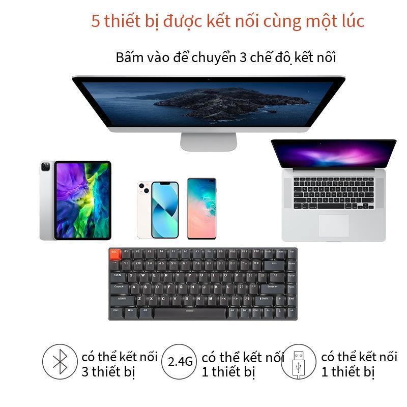 Khuyến mại Bàn phím cơ 3 chế độ không dây V700-8A Bluetooth văn phòng 84 phím Bảo hành toàn quốc xách tay MAC