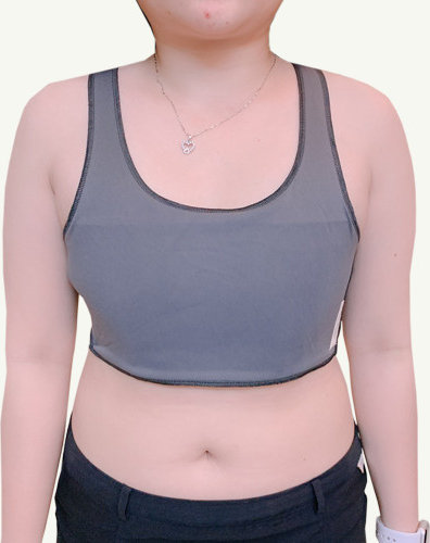 Áo nịt ngực có gen không viền Tomboy màu xám
