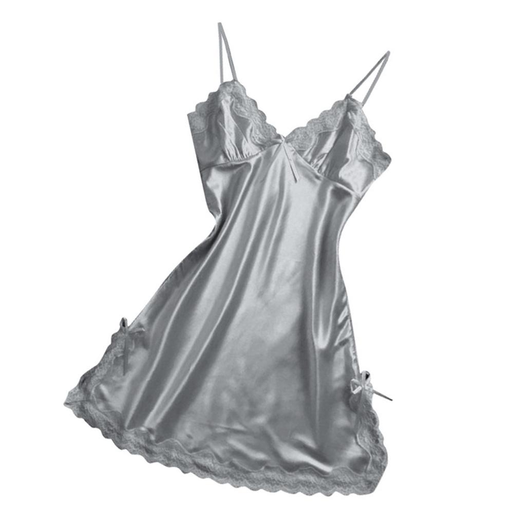 Sexy Pajamas For Women V Neck Sleepwear Lingerie Silky Babydoll