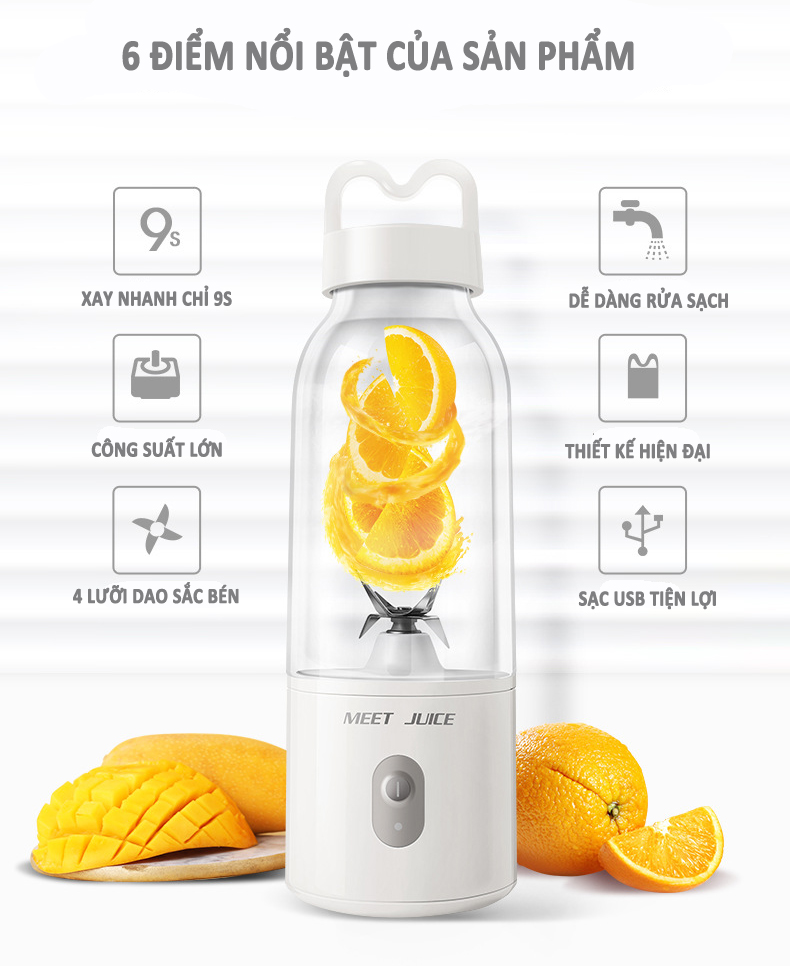 Máy xay sinh tố mini Meet Juice dung tích 500ml