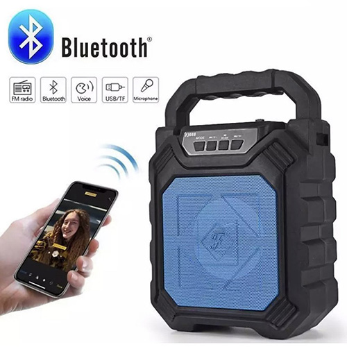 Loa Bluetooth xách tay di động D668 - Đèn LED (giao màu ngẫu nhiên)