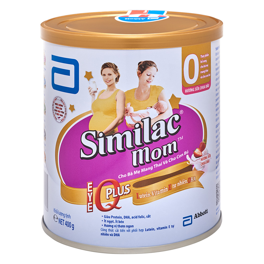 Sữa Bột Abbott Similac Mom Sữa Chua Dâu 400g