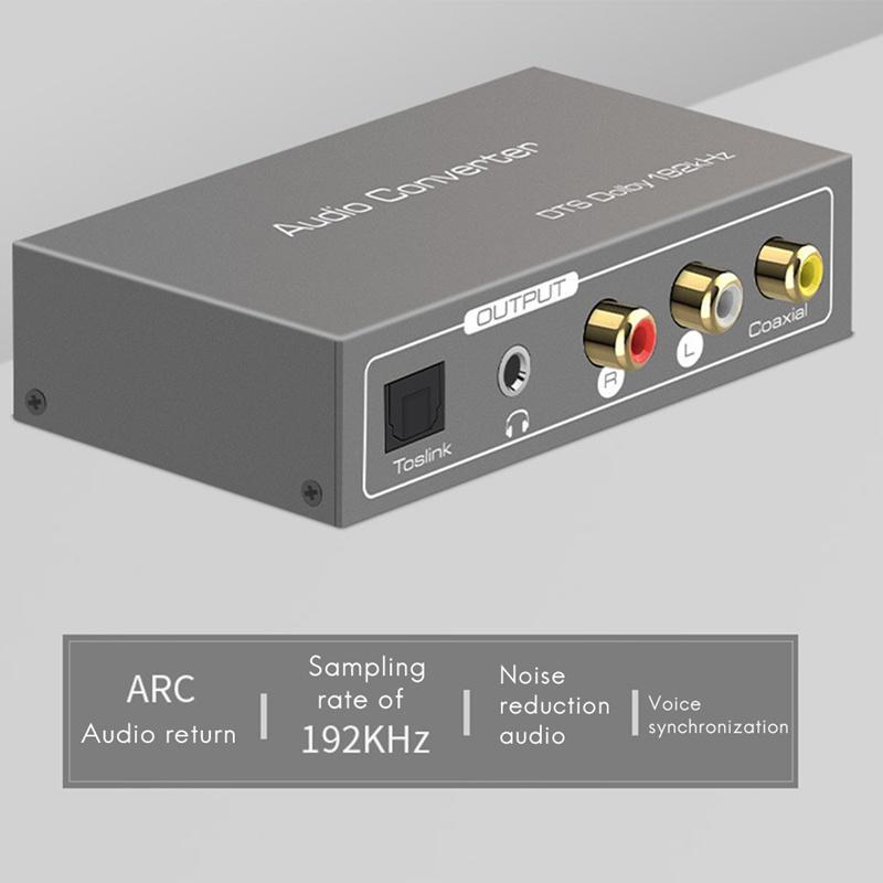 Đầu chuyển đổi âm thanh 192Khz DAC sang HDMI-Compatible ARC Coaxial Toslink L/R 3.5mm